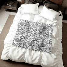 Load image into Gallery viewer, Bookish Doodles V7 Sweatshirt Blanket
