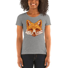Load image into Gallery viewer, Cute Geometric Fox Sketch Women's Tri-Blend T-Shirt