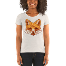 Load image into Gallery viewer, Cute Geometric Fox Sketch Women's Tri-Blend T-Shirt