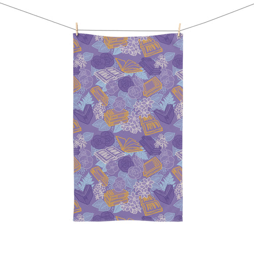 Floral Bookish v1 Hand Towel