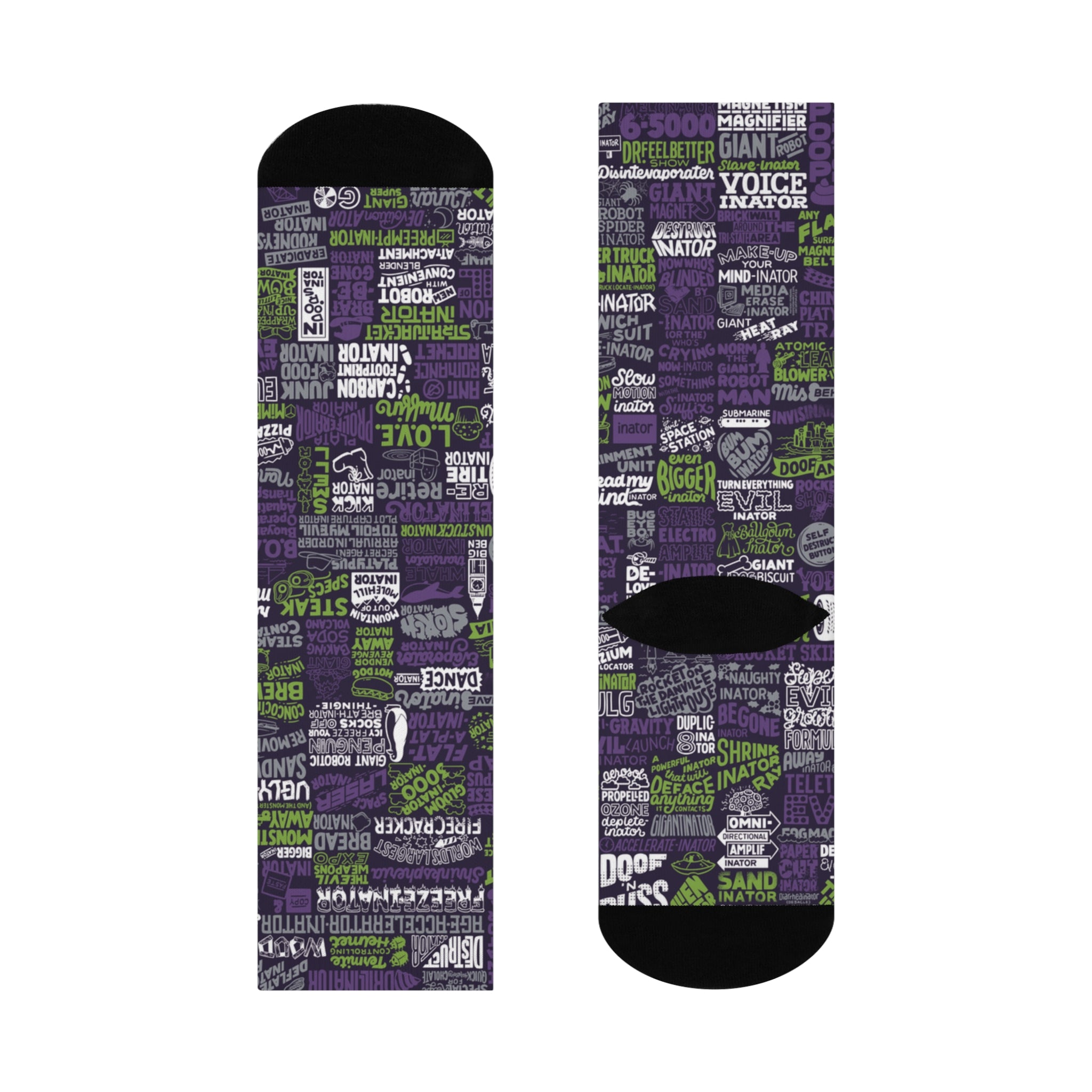 Doof's Inators Dark Crew Socks