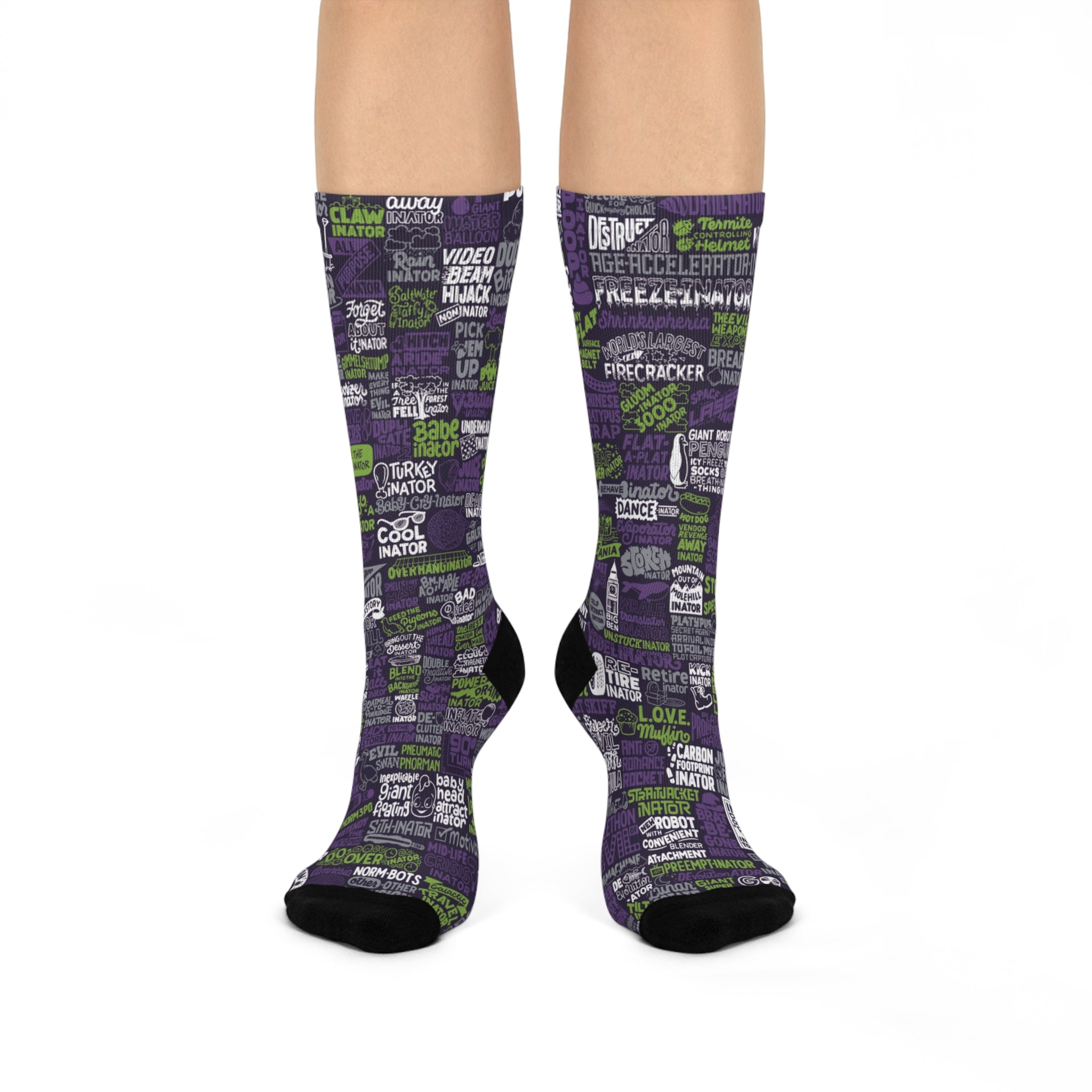 Doof's Inators Dark Crew Socks