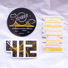 Load image into Gallery viewer, Pittsburgh Waterproof Sticker Set