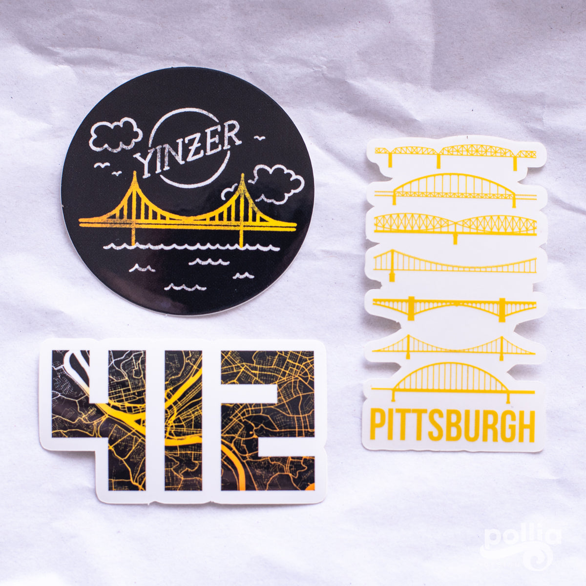 Pittsburgh Waterproof Sticker Set – Pollia Design