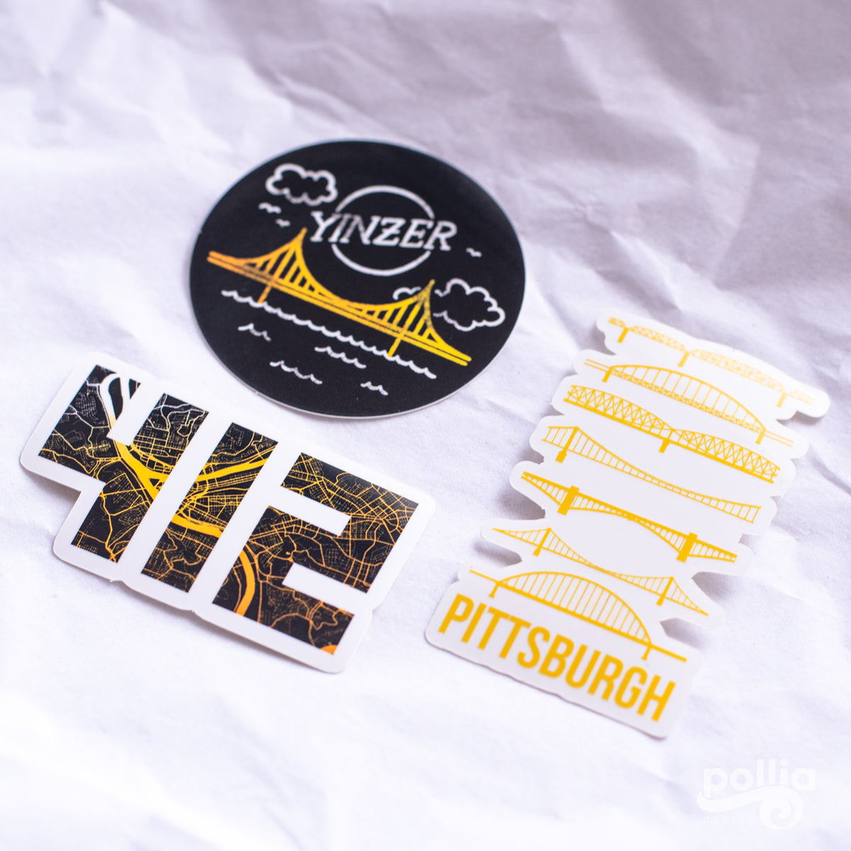 Pittsburgh Waterproof Sticker Set – Pollia Design