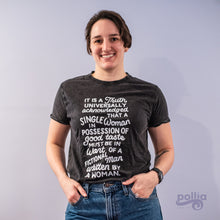 Load image into Gallery viewer, A Truth Universally Acknowledged Denim T-Shirt