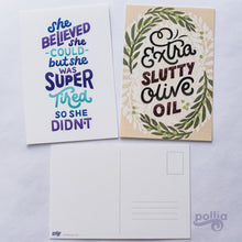Load image into Gallery viewer, Feminist Motivation Postcard Prints
