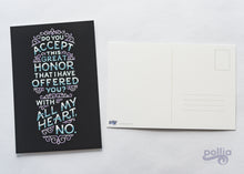 Load image into Gallery viewer, With All My Heart No Gladiator Postcard Print