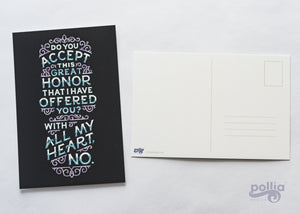With All My Heart No Gladiator Postcard Print