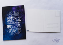 Load image into Gallery viewer, Science is Magic but Real Postcard Prints