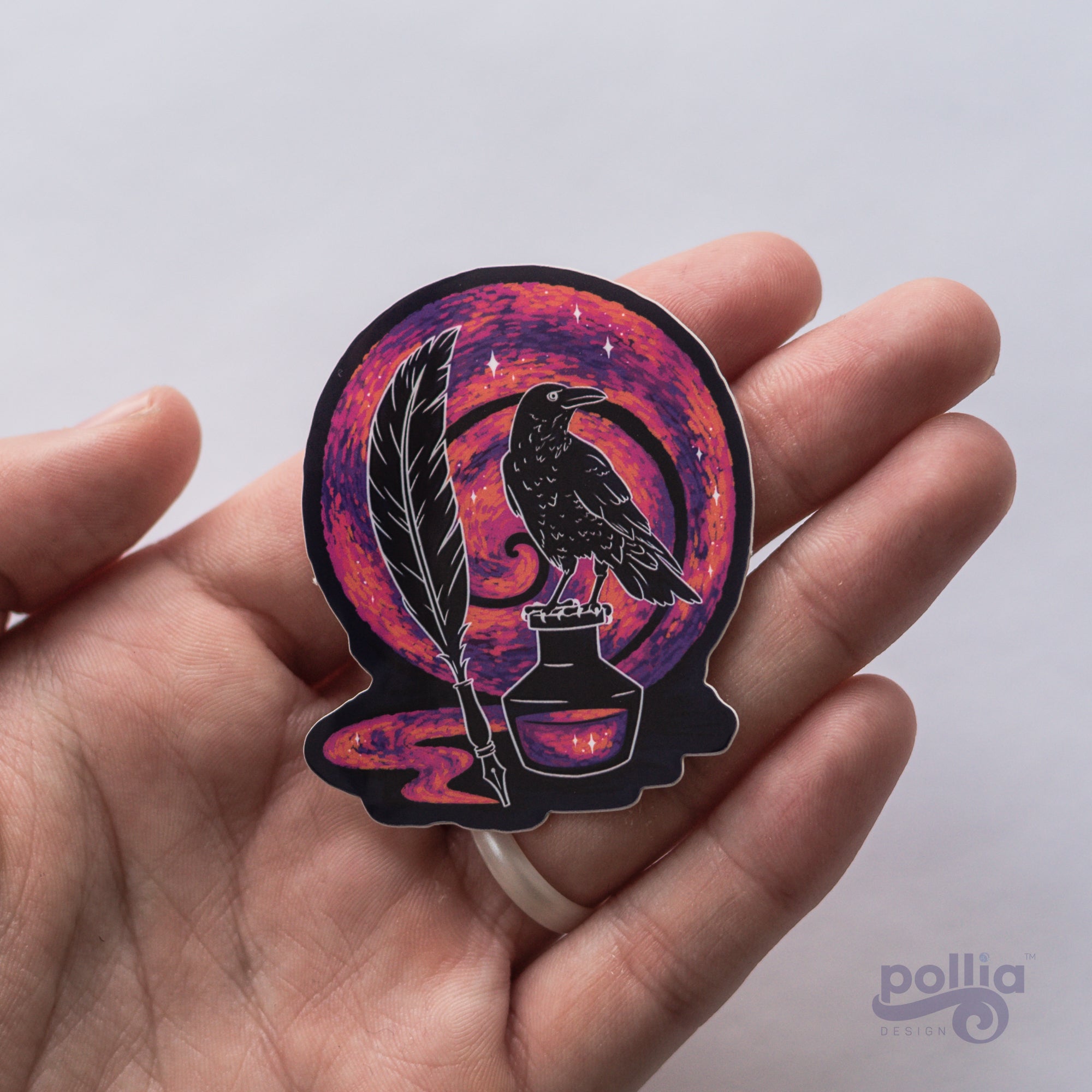 Quilled Crow Bookish Sticker