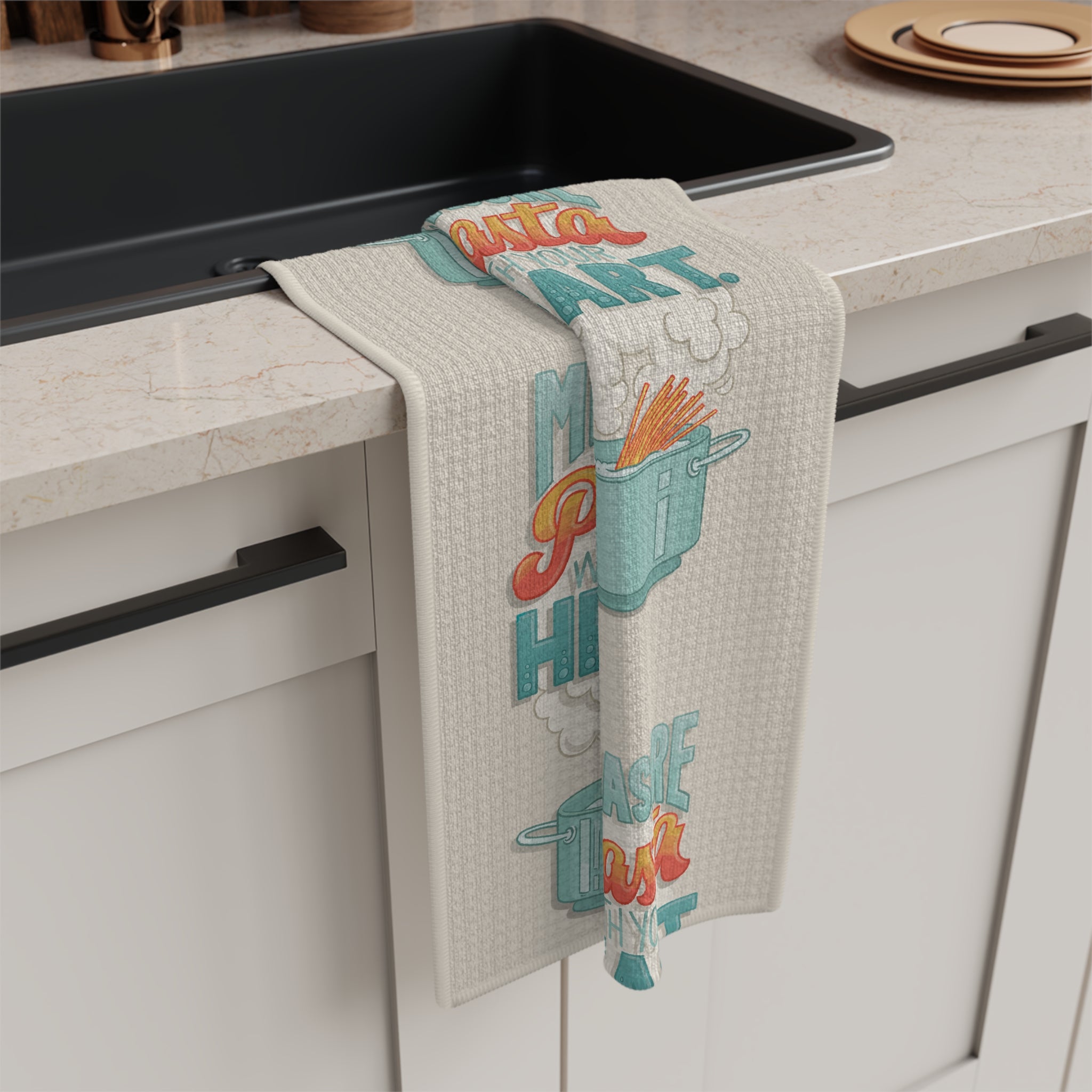 Measure Pasta with your Heart Tea Towel