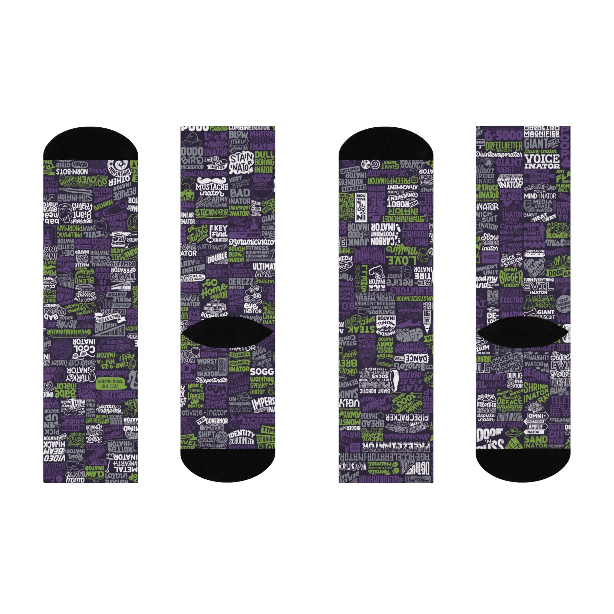 Doof's Inators Dark Crew Socks