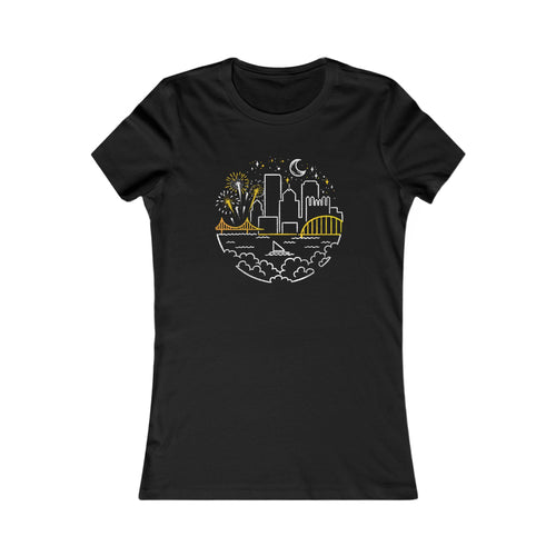 Pittsburgh Starry Skyline Women's Tee