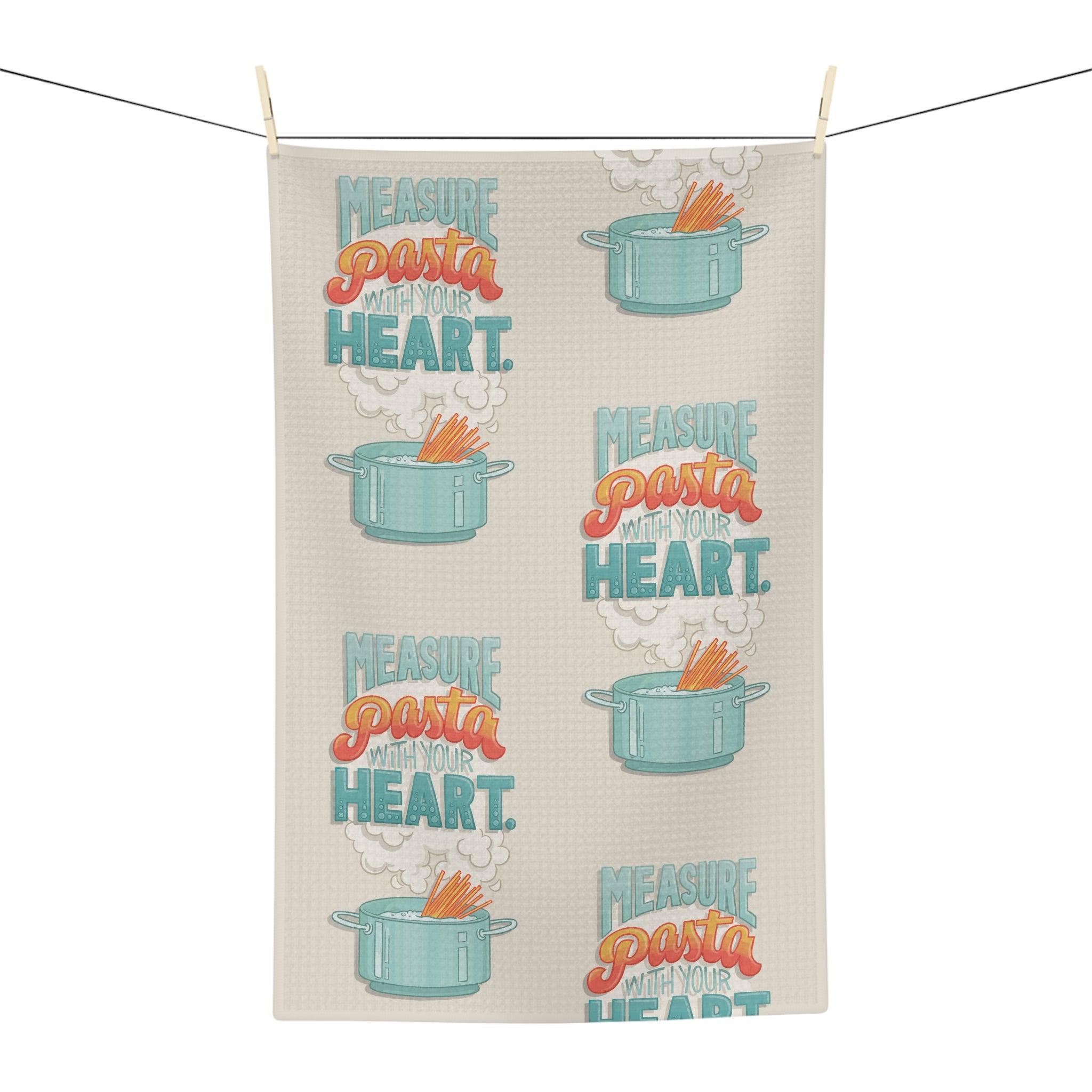 Measure Pasta with your Heart Tea Towel