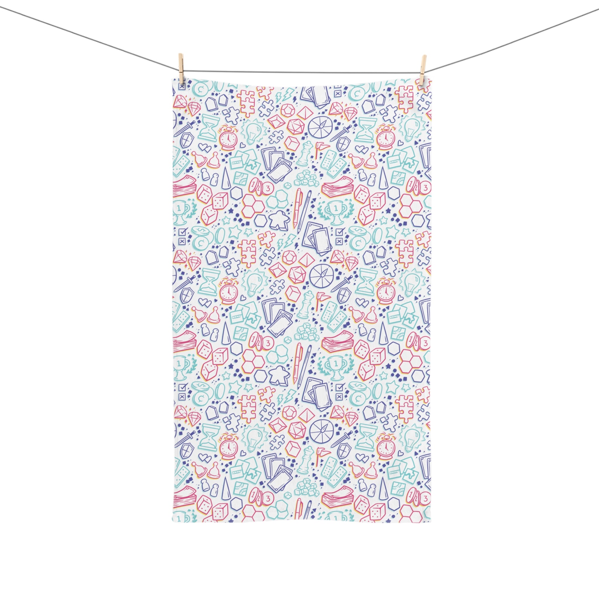 Board Game Bits V4 Hand Towel