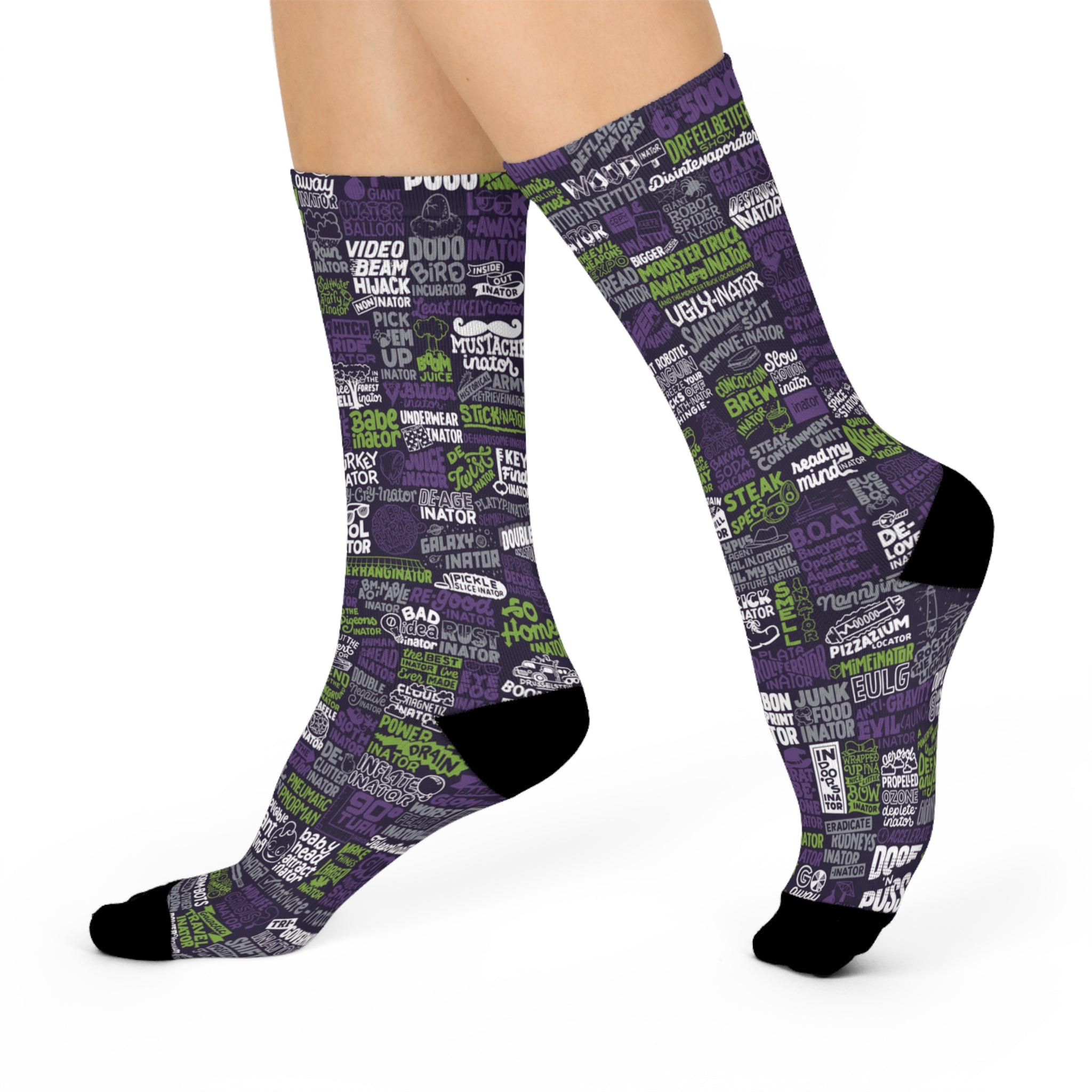 Doof's Inators Dark Crew Socks