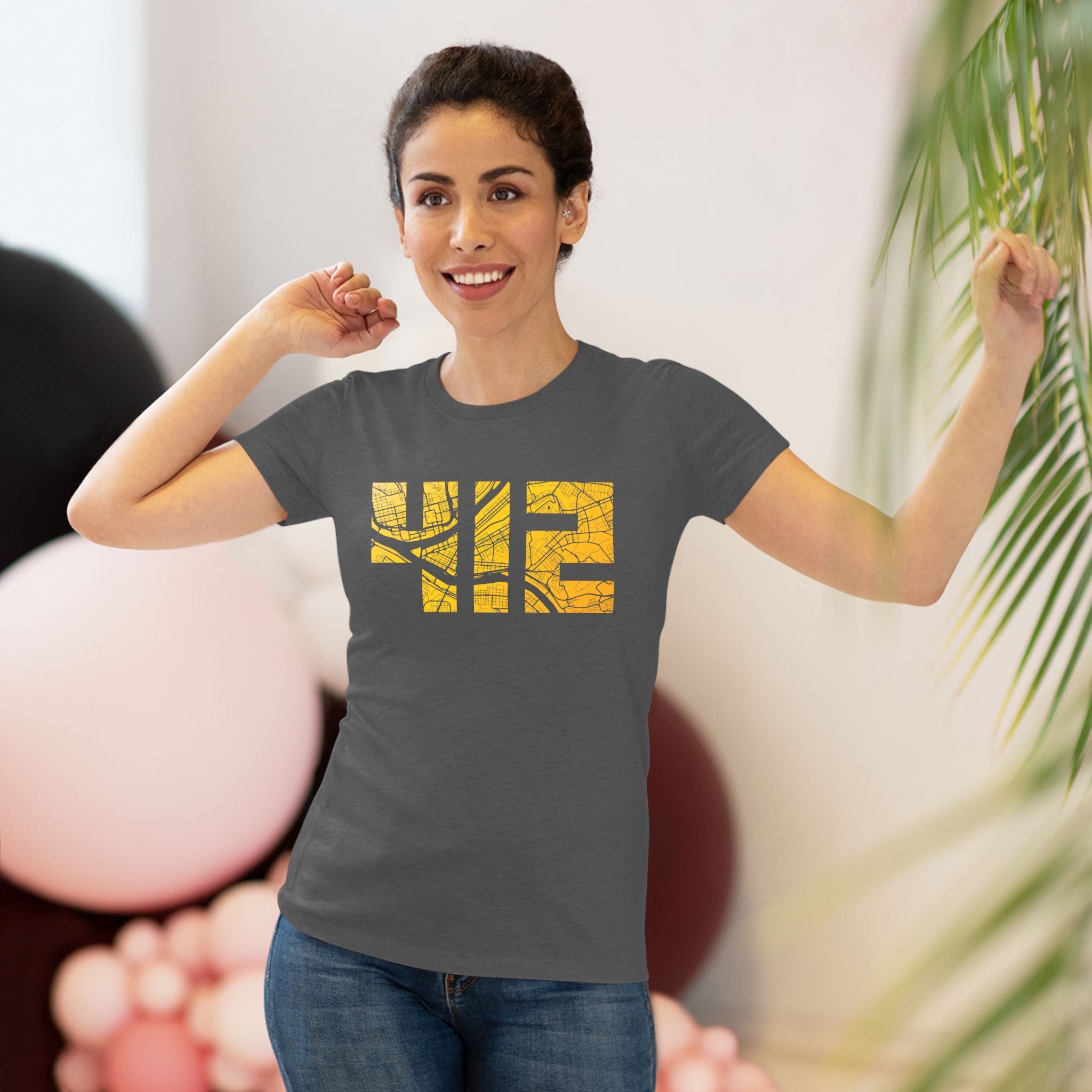 412 Map Women's Tri-Blend Tee