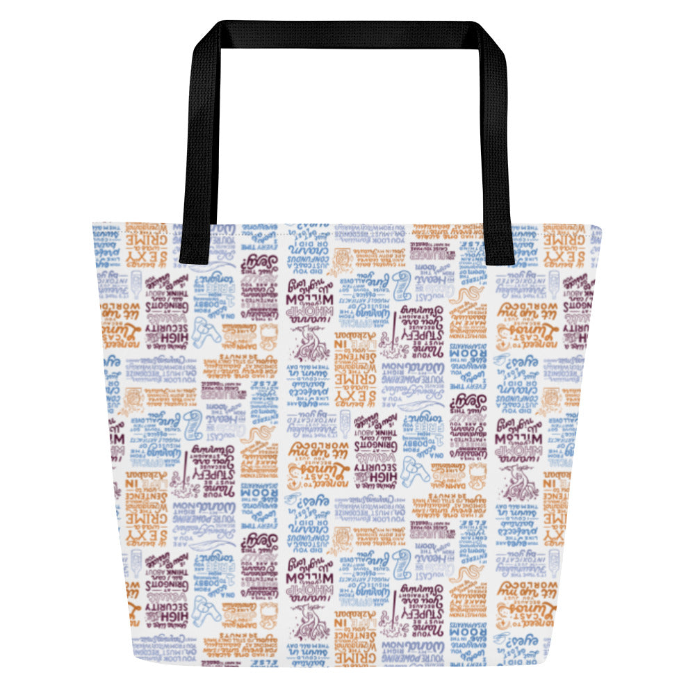 Wizarding Pickup Lines Large Tote Bag