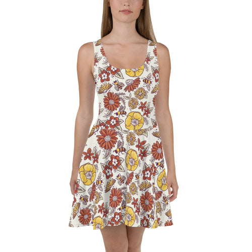 Buzzy Floral Skater Dress
