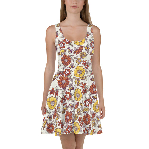 Buzzy Floral Skater Dress