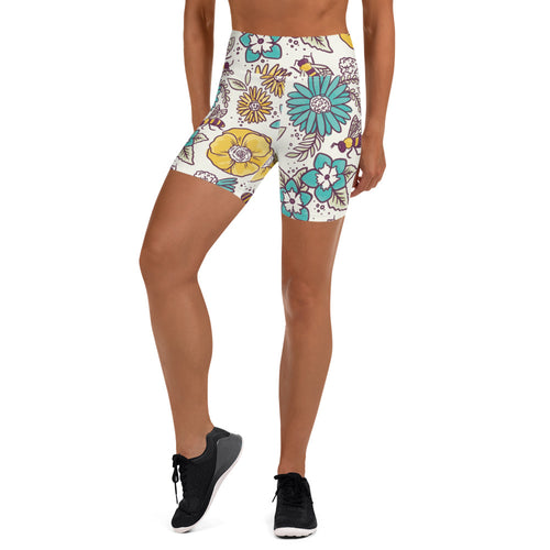 Buzzy Floral Yoga Shorts