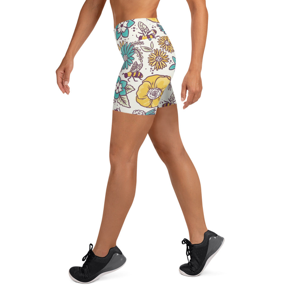 Buzzy Floral Yoga Shorts