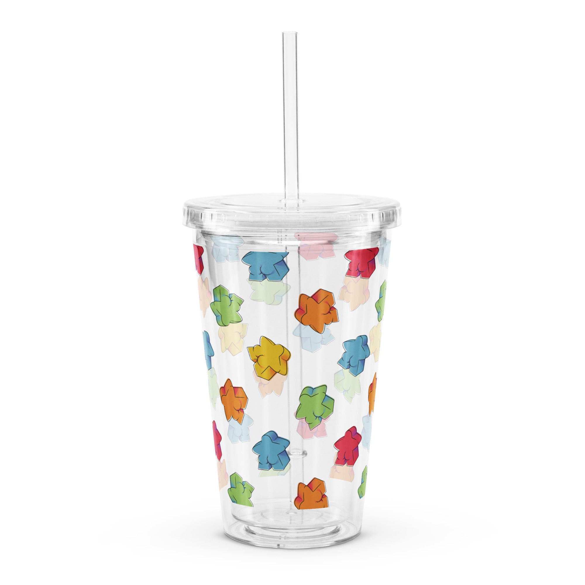 Meeple Butts Clear Plastic Tumbler