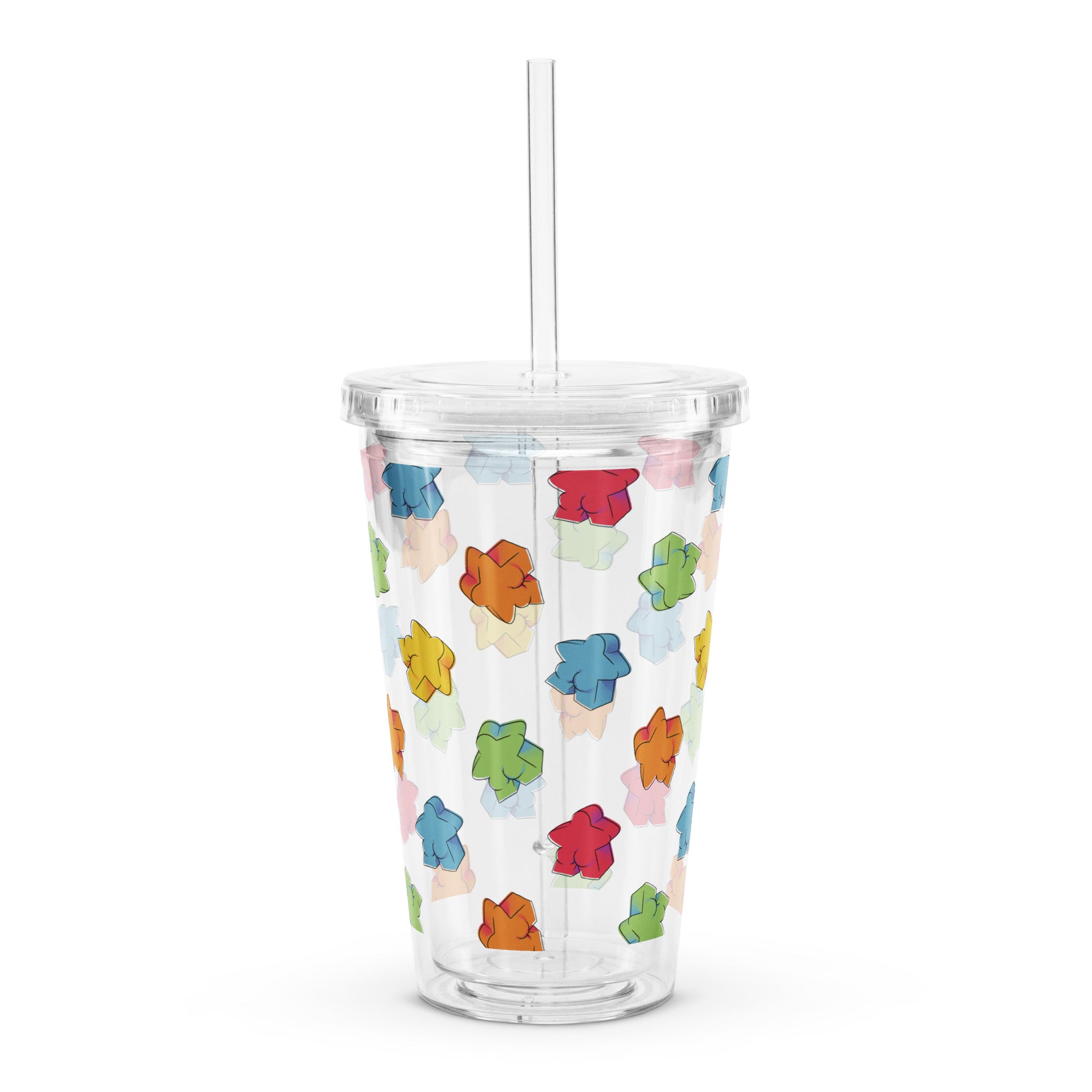 Meeple Butts Clear Plastic Tumbler