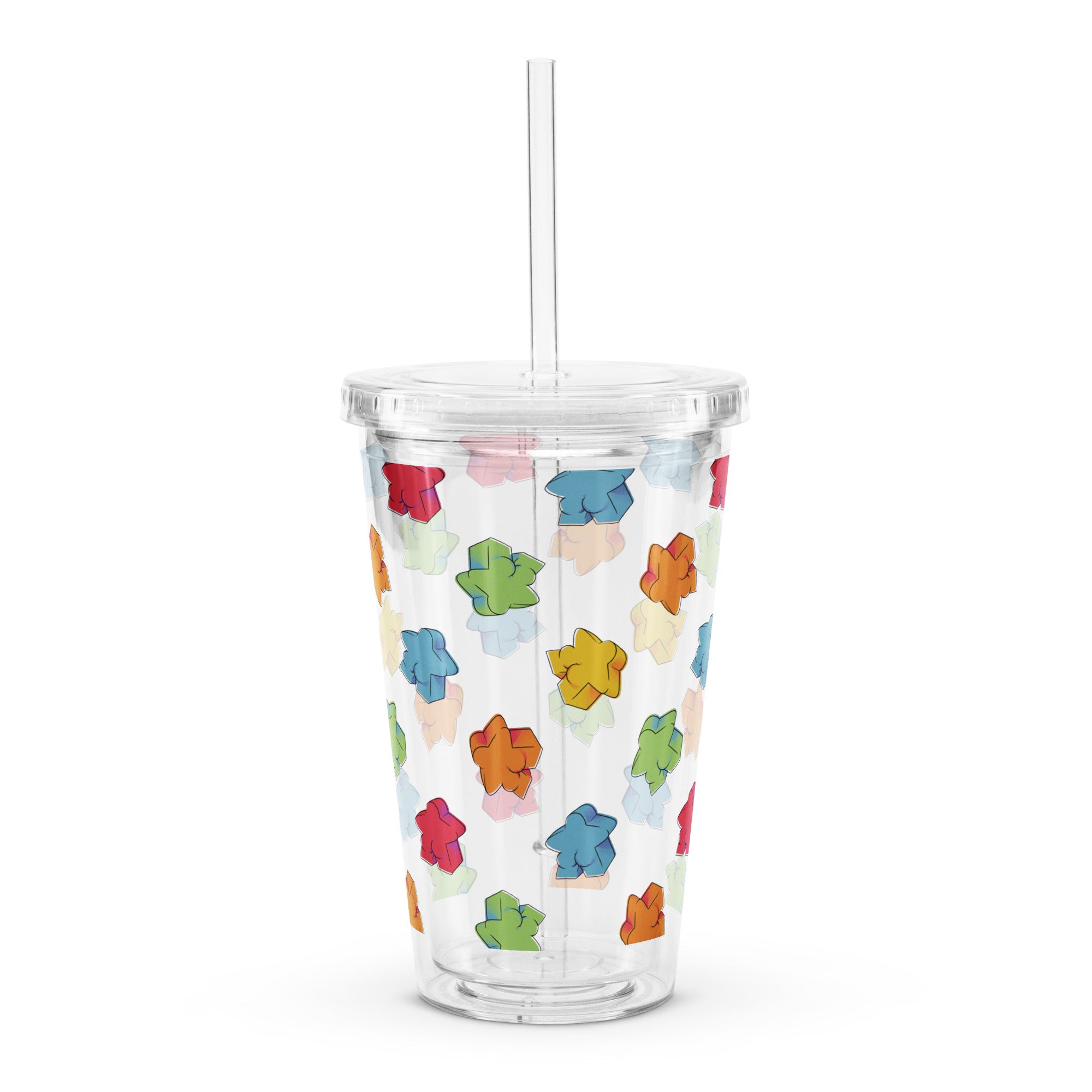 Meeple Butts Clear Plastic Tumbler