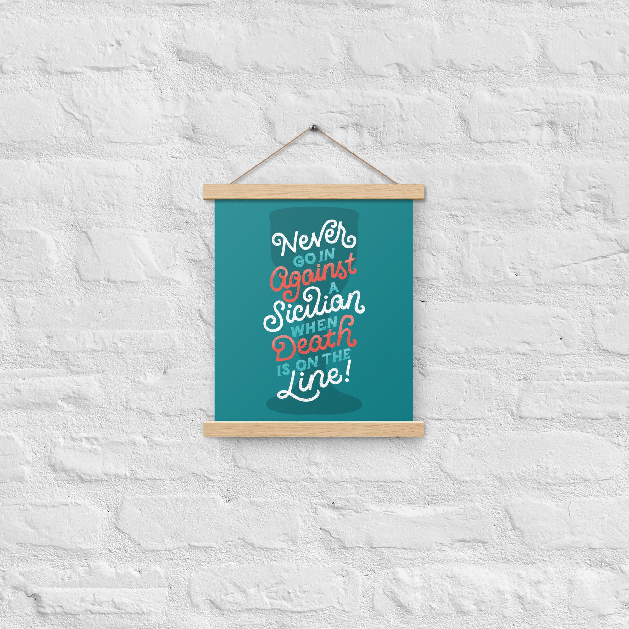 Against a Sicilian Poster with Hangers