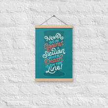 Load image into Gallery viewer, Against a Sicilian Poster with Hangers