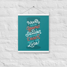 Load image into Gallery viewer, Against a Sicilian Poster with Hangers