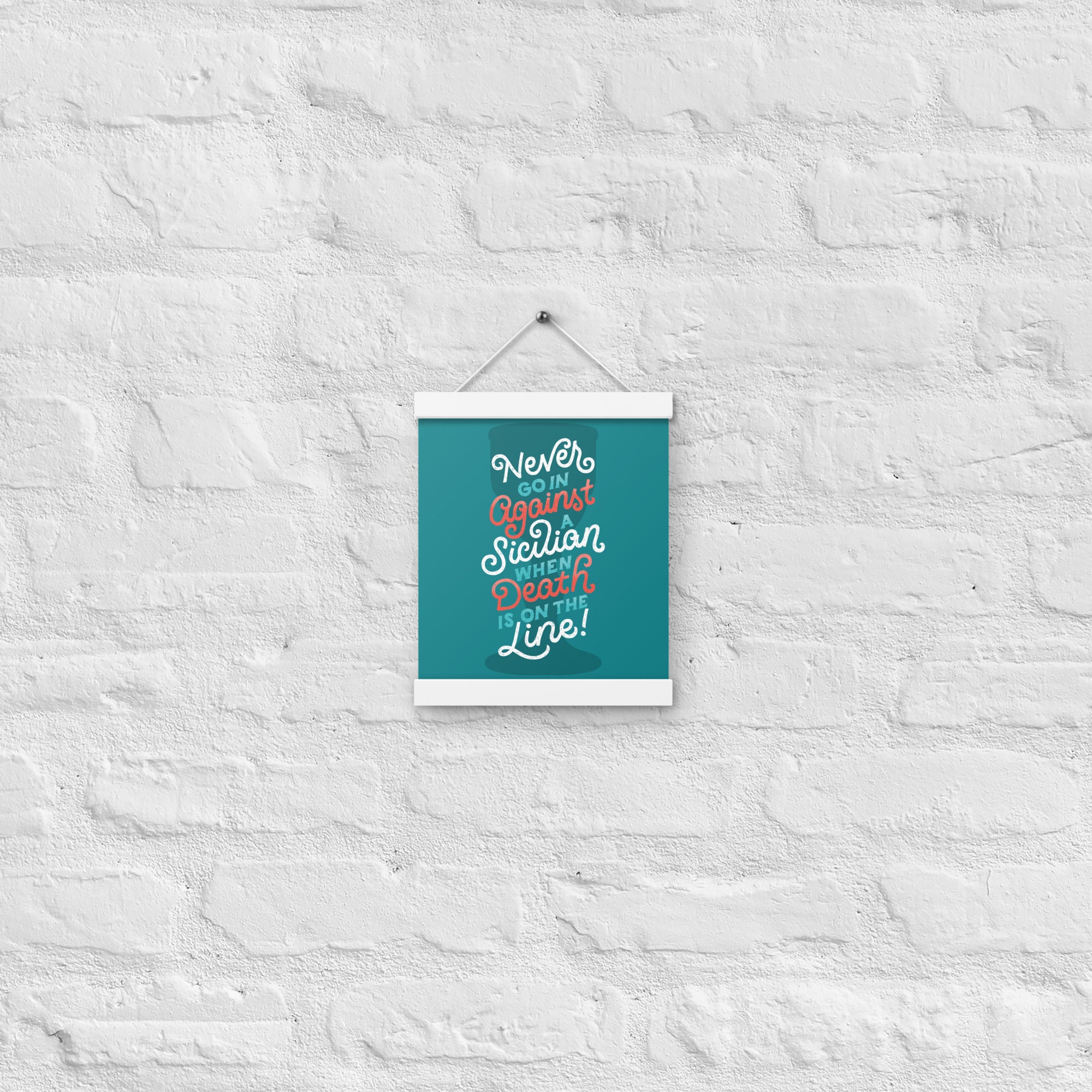 Against a Sicilian Poster with Hangers