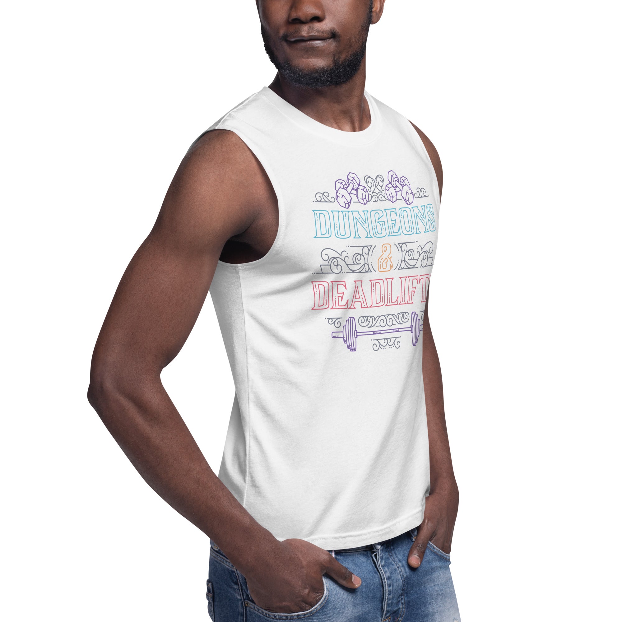 Dungeons and Deadlifts Unisex Muscle Shirt