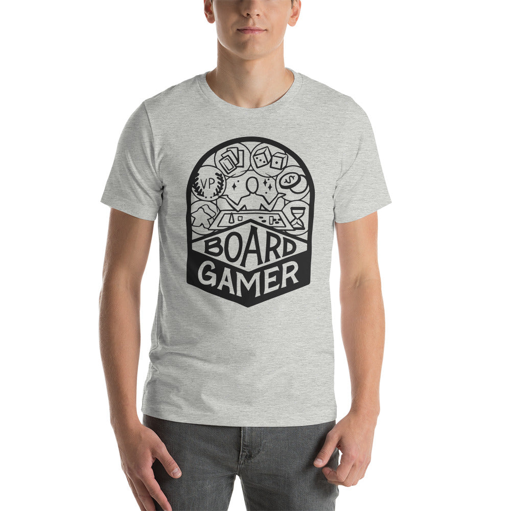 Board Gamer Black Outline Unisex t-shirt