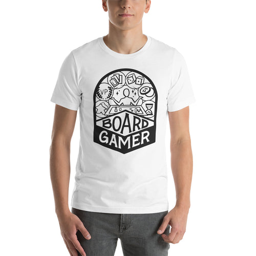 Board Gamer Black Outline Unisex t-shirt