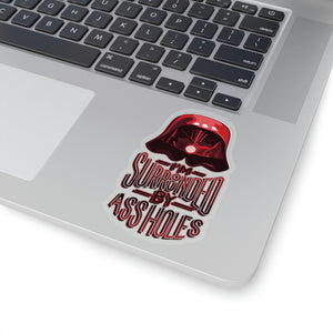 Surrounded by Assholes Stickers