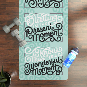 Present Moment Mint Microfiber Rubber Yoga Mat