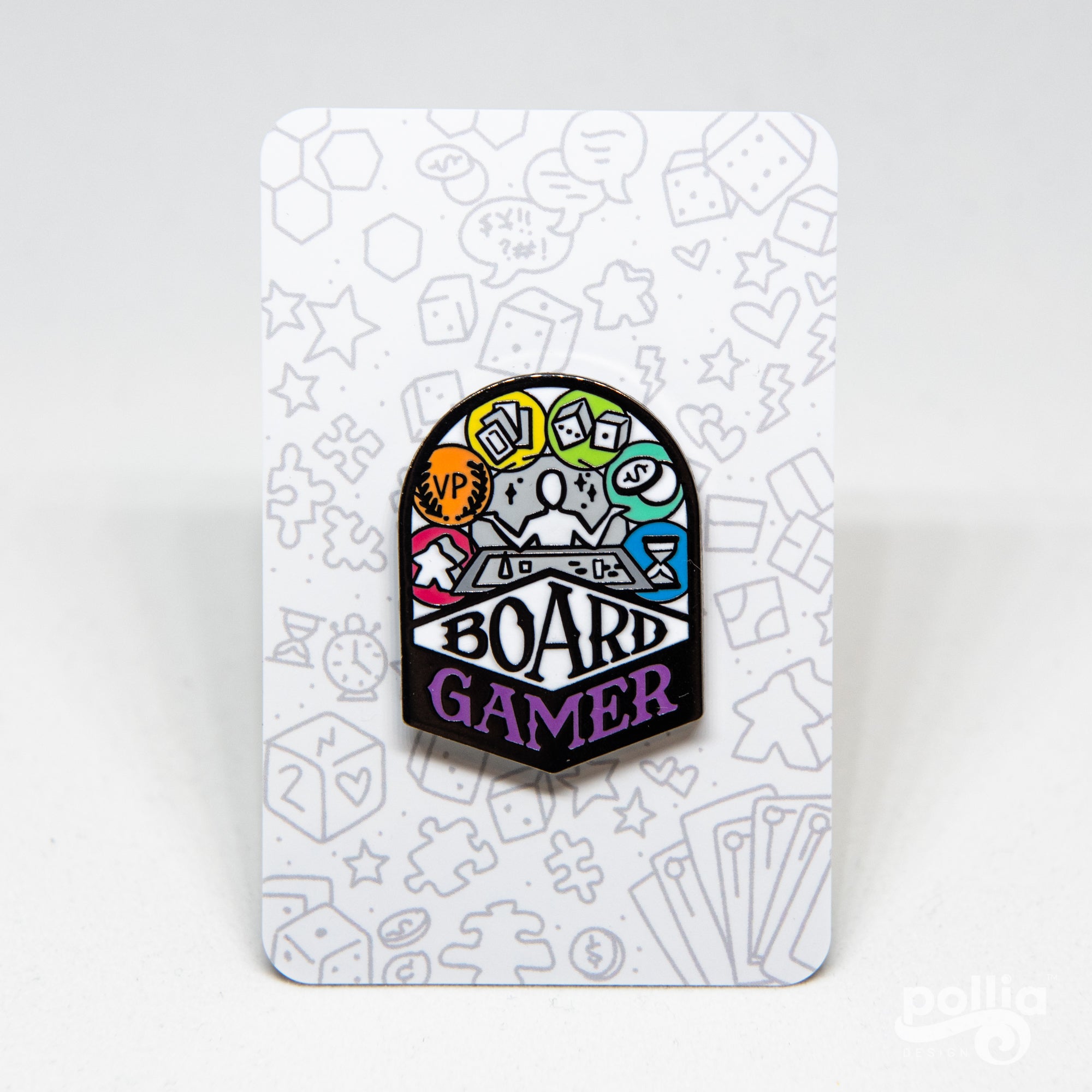 Gamer Pin Design Tabletop Gaming - Board Games and RPG T-Shirt Designs – Pollia Design