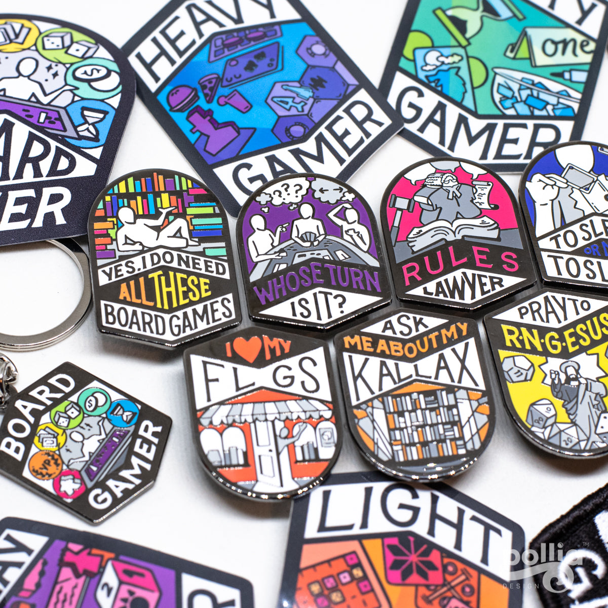 Gamer Pin Design Tabletop Gaming - Board Games and RPG T-Shirt Designs – Pollia Design