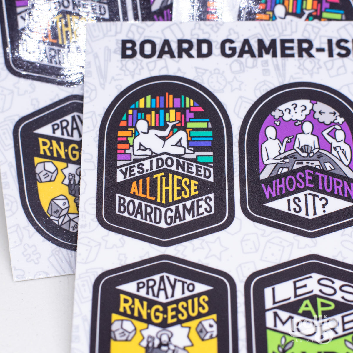 Board Gamer-Isms Sticker Sheet