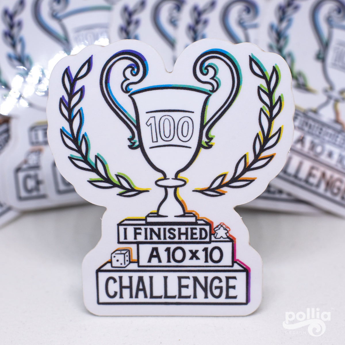 10x10 Board Game Champion Sticker