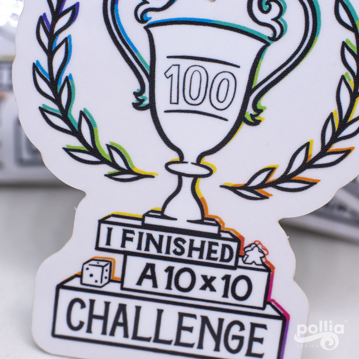 10x10 Board Game Champion Sticker