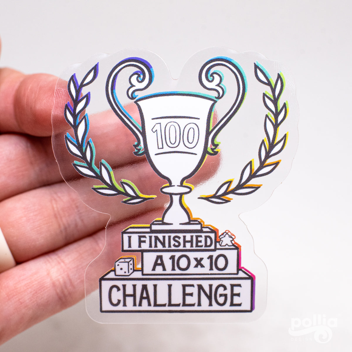 10x10 Board Game Champion Sticker