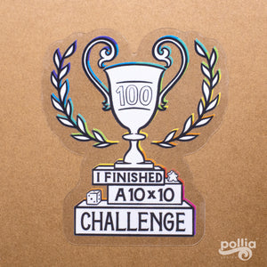 10x10 Board Game Champion Sticker