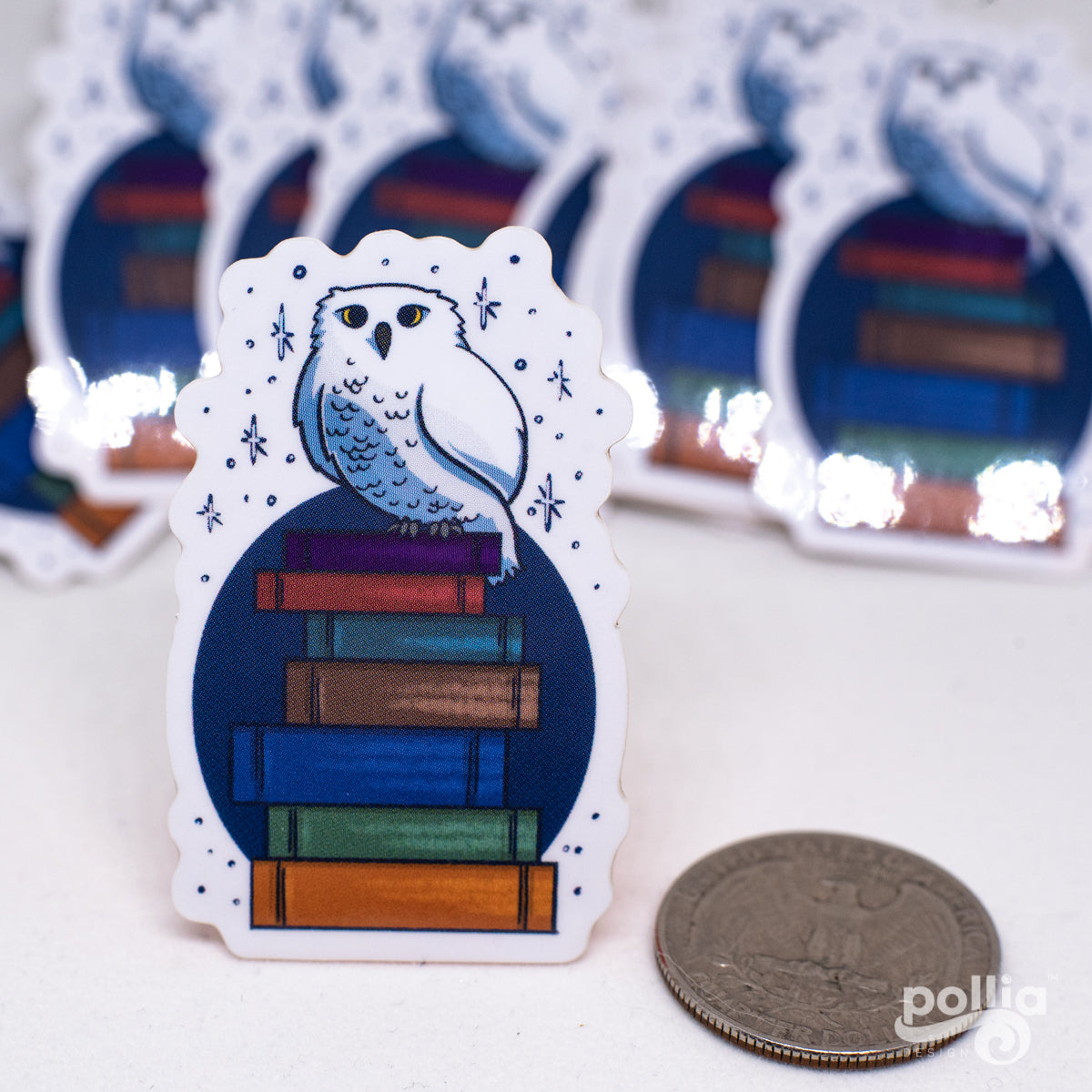 A Bookish Owl Sticker