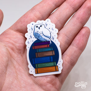 A Bookish Owl Sticker