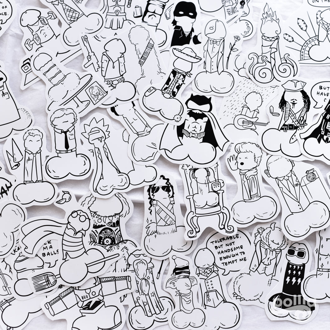 Complete Doodle Dicks Sticker Set