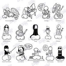 Load image into Gallery viewer, Doodle Dicks Individual Stickers